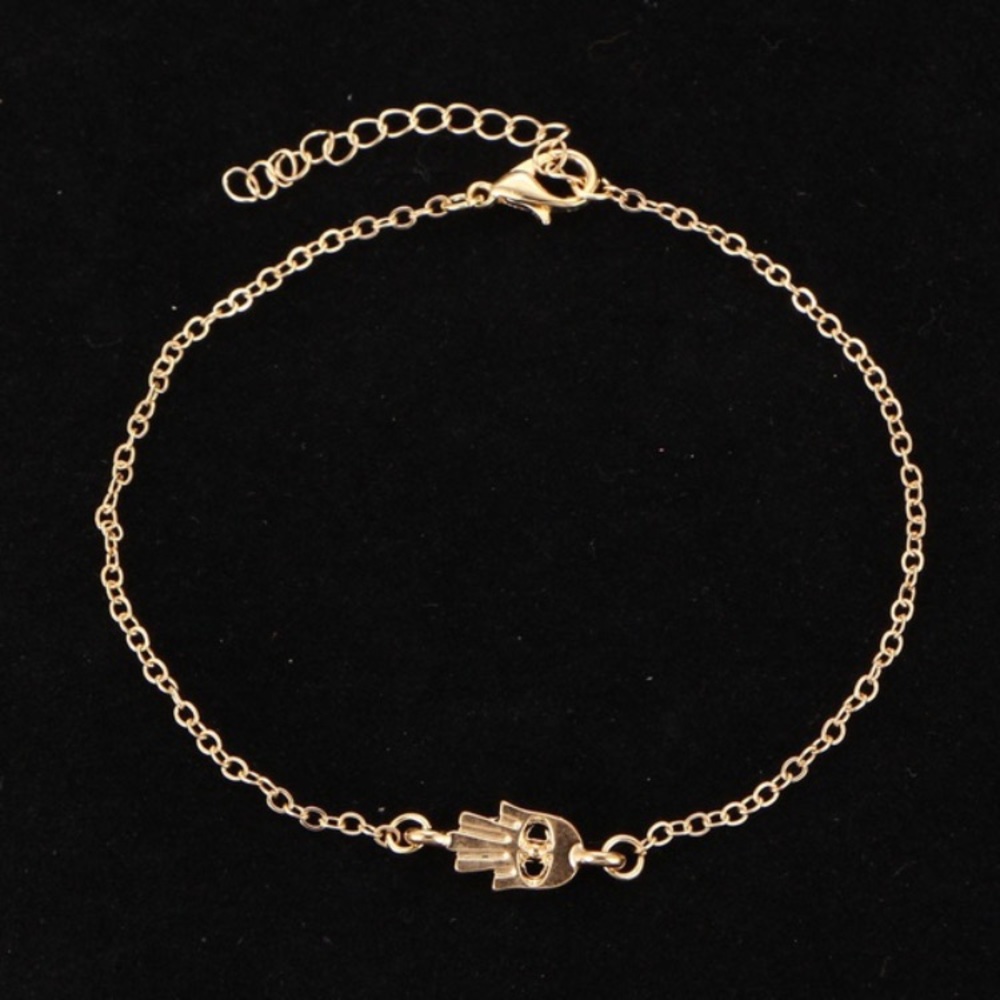 GOLD PALM/HAND ANKLET, FOOT BRACELET